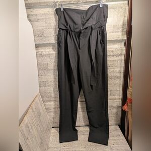 Elegant Black High-Waisted Women's Pants
